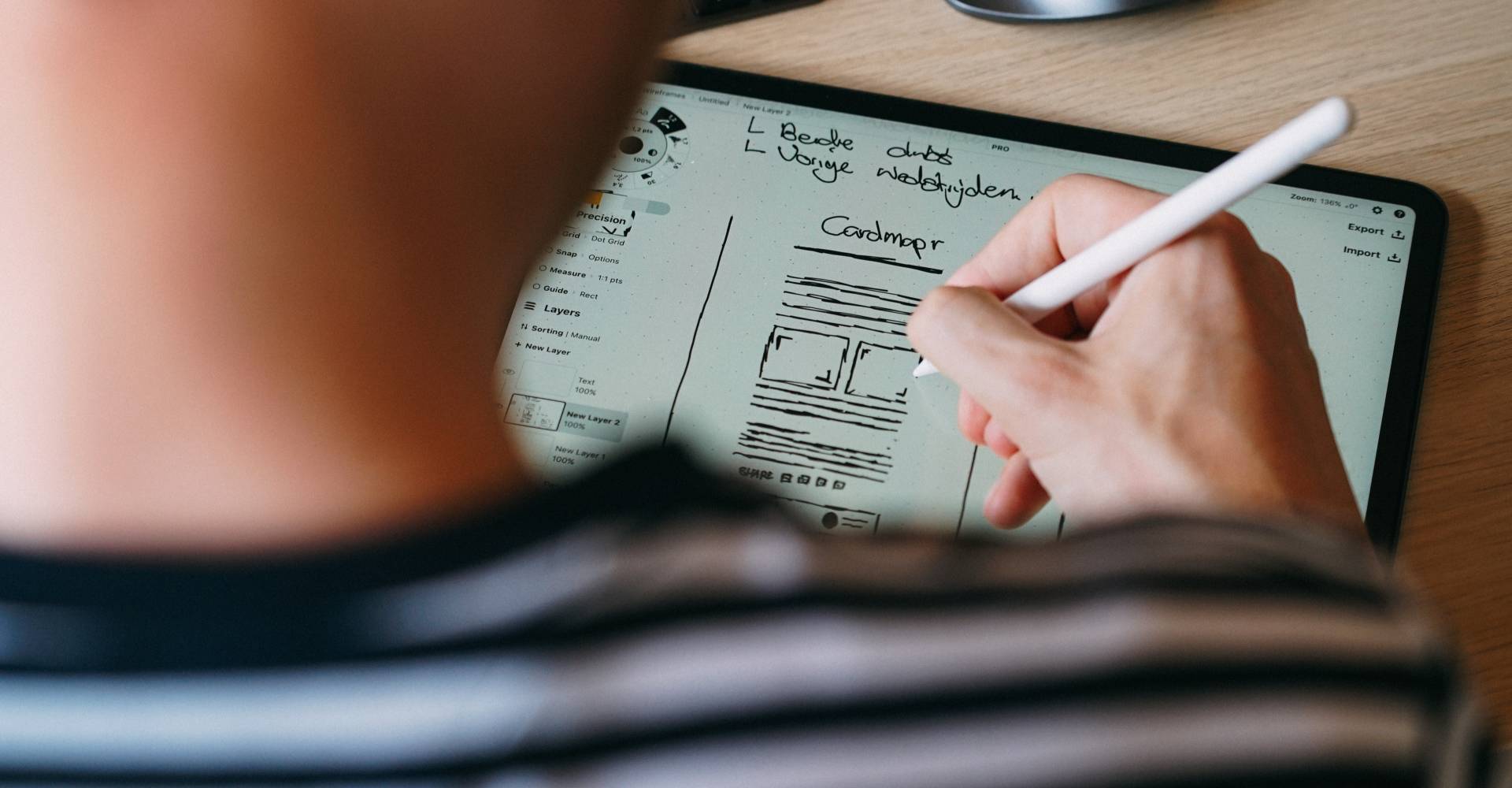 UX Designer prototyping visual components