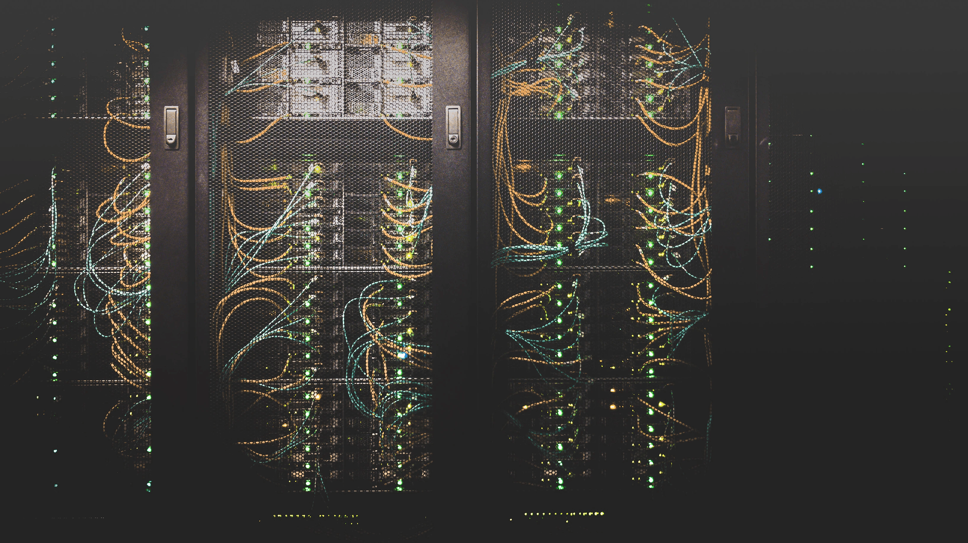 RACK server cabinets full of equipment